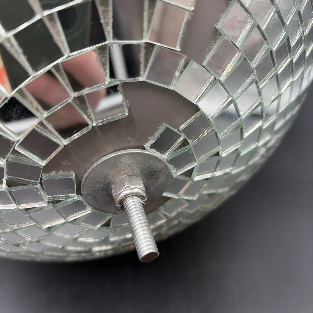 MIRROR DISCO BALL RARE 1970s 12’’ Diameter Glass - Likely Commercial HEAVY